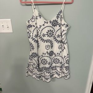 Devlin White / Navy Blue mini dress